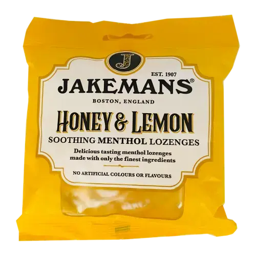 Jakemans Honey & Lemon Soothing Menthol Sweets 73g Bag