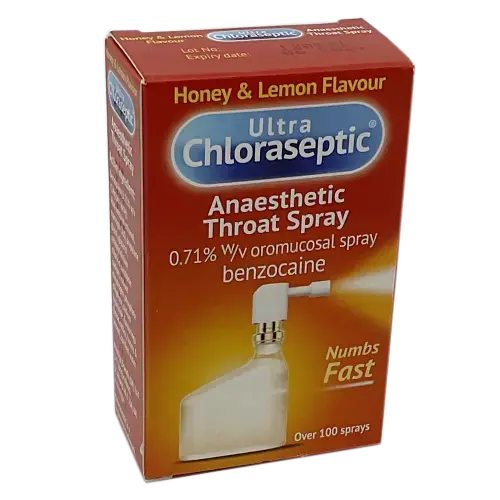 Ultra Chloraseptic Honey & Lemon Flavour Anaesthetic Throat Spray - Cold and Flu