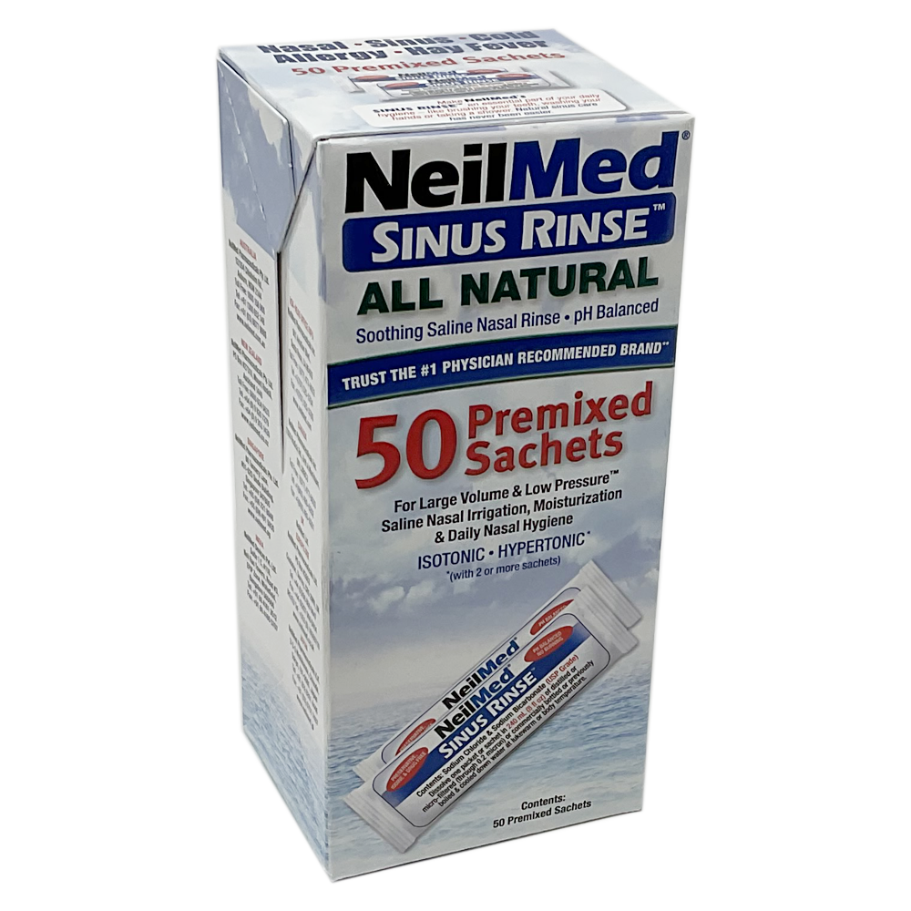 NeilMed Sinus Rinse 50 Premixed Sachets - Cold and Flu