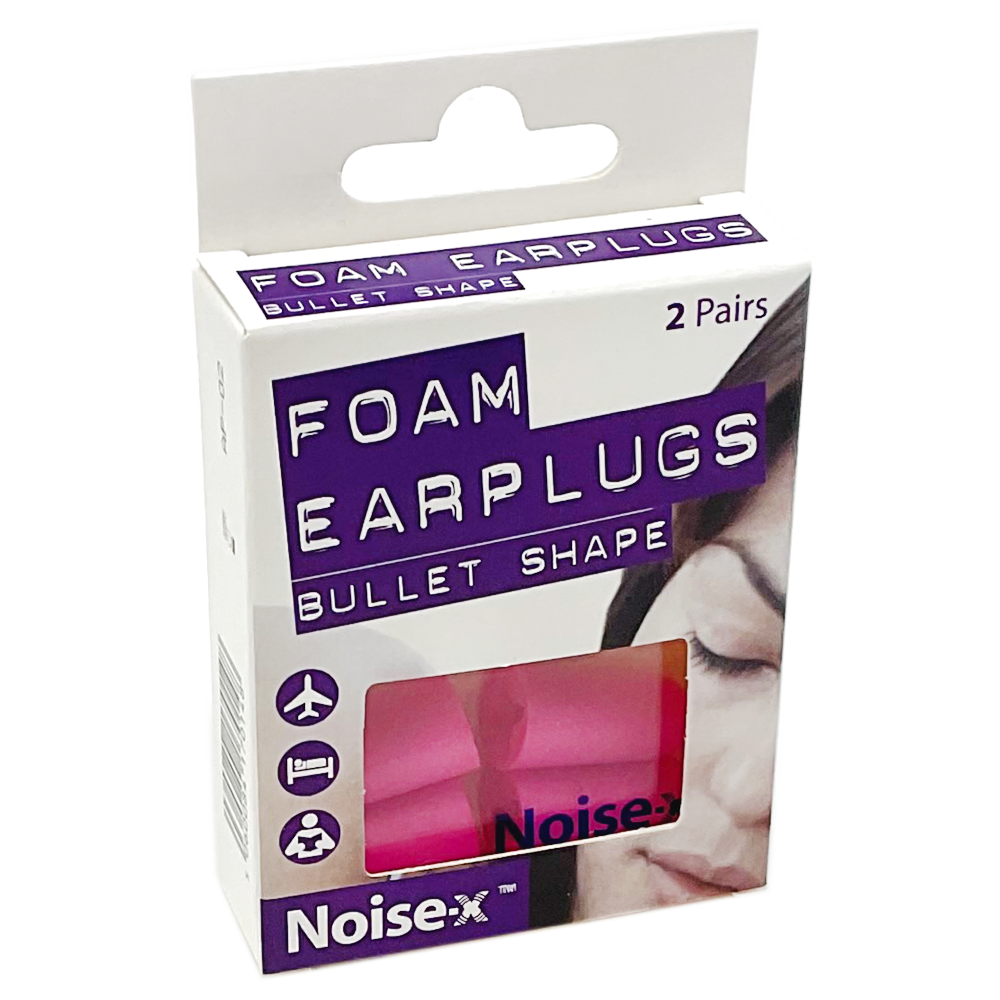 Noise-X Foam Earplugs x2 Pairs - Travel