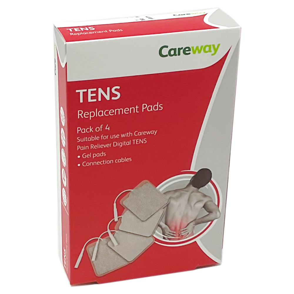 Careway Tens Replacement Pads - 4 Pads - Pain Relief