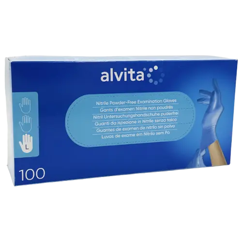 Nitrile Powder Free Examination Gloves 100 pack LARGE