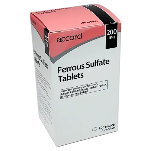 Ferrous Sulfate 200mg Tablets - 100 Tablets - Vitamins and Supplements