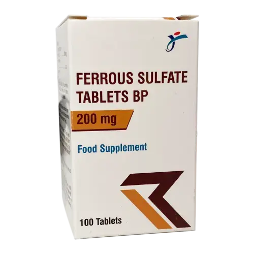 Ferrous Sulfate 200mg Tablets - 100 Tablets - Vitamins and Supplements