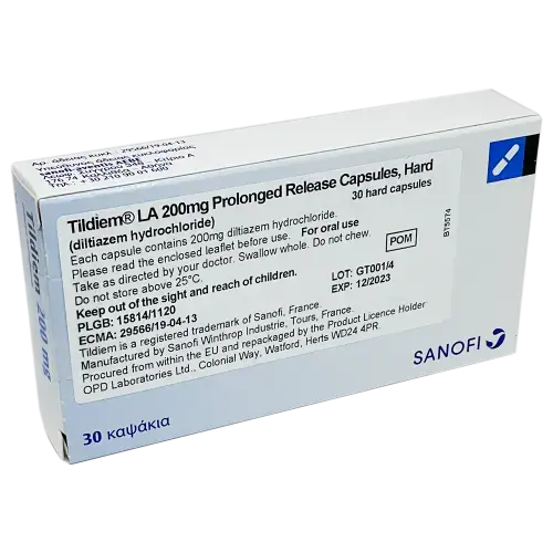 Tildiem LA 200mg Capsules (Diltiazem Prolonged-Release) - High Blood Pressure