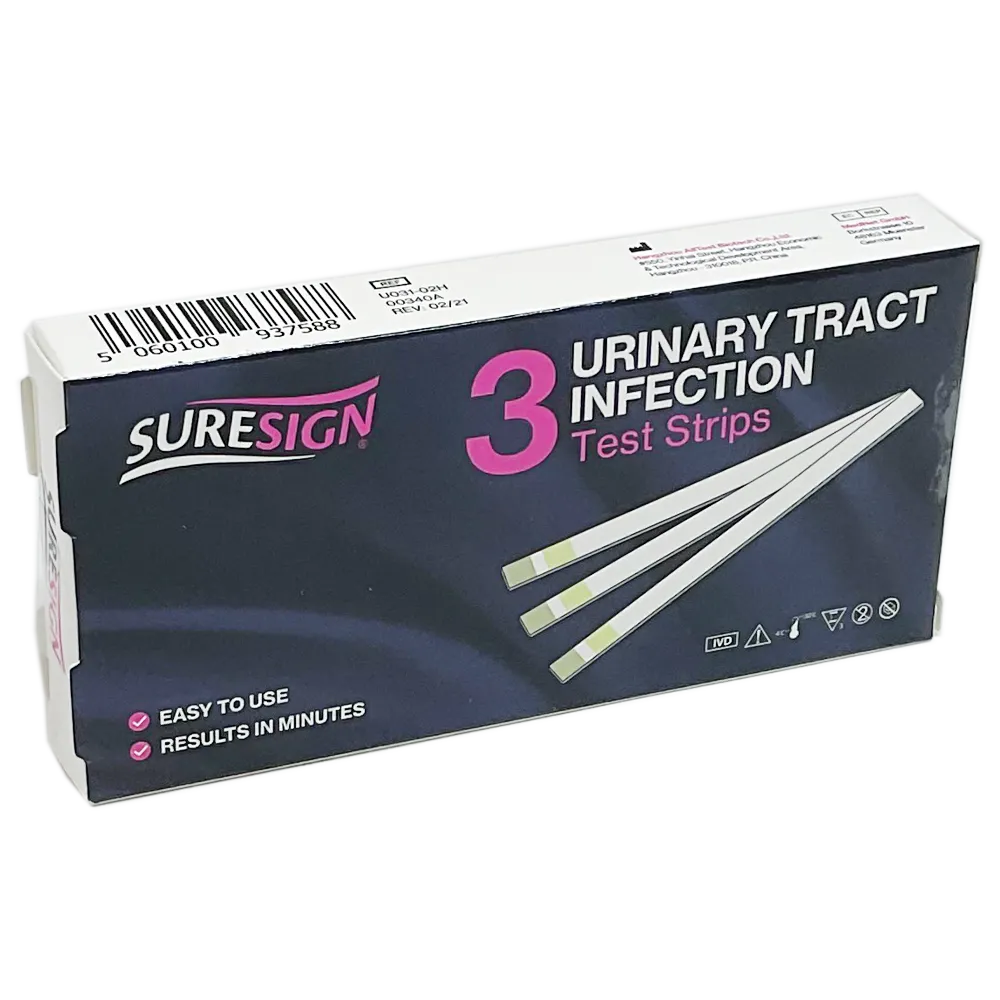 Suresign Urinary Tract Infection Test Strips x3 - Electrical Health and Diagnostic