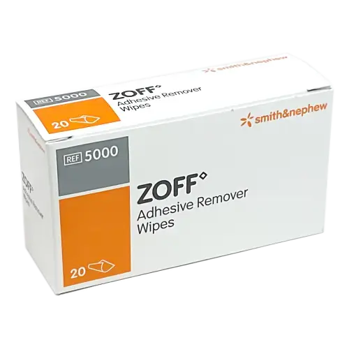 Zoff Adhesive Remover Wipes - 20 Wipes - First Aid