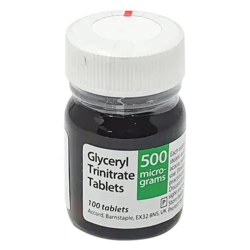 Glyceryl Trinitrate 500mcg Tablets (GTN) - Cardiovascular