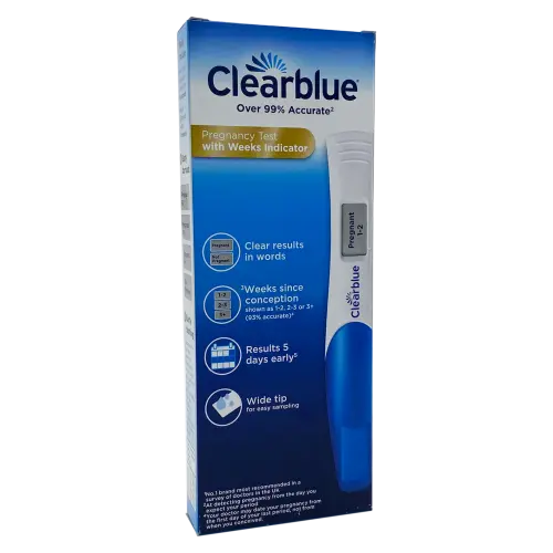 Clearblue Digital Pregnancy Test With Weeks Indicator Twin Pack - Back