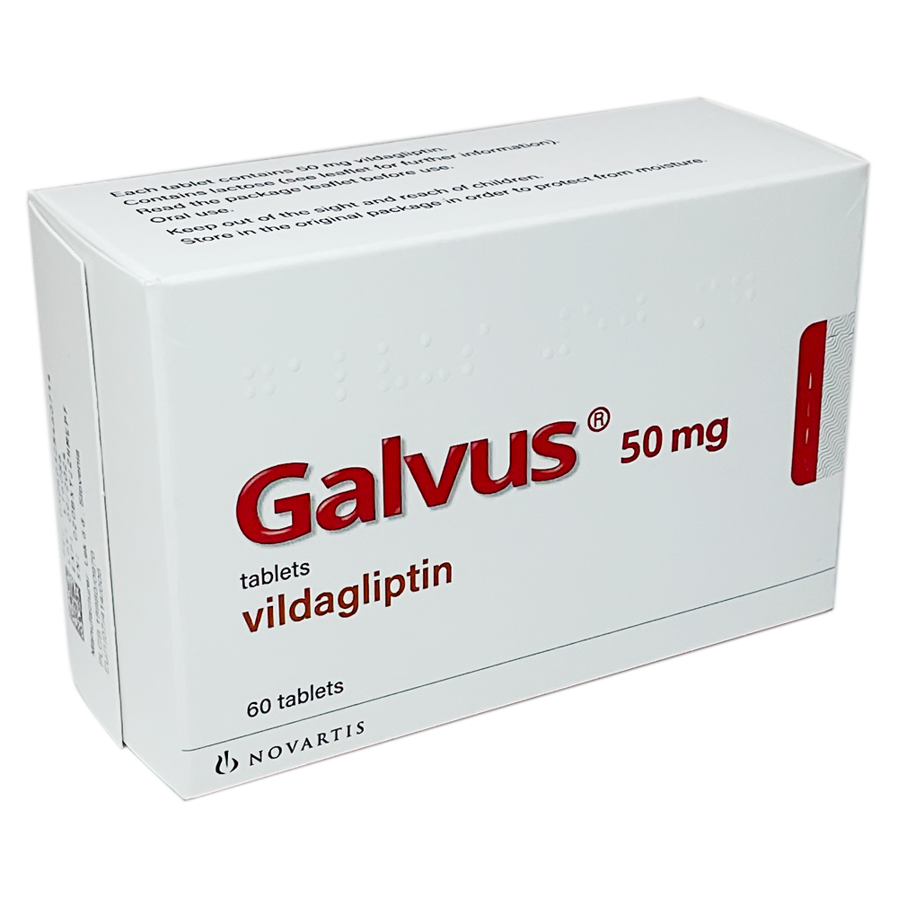 Galvus Vildagliptin Tablets Box