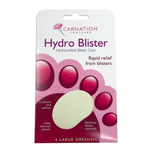 Carnation Hydro Blister Plaster - 4 Dressings - First Aid
