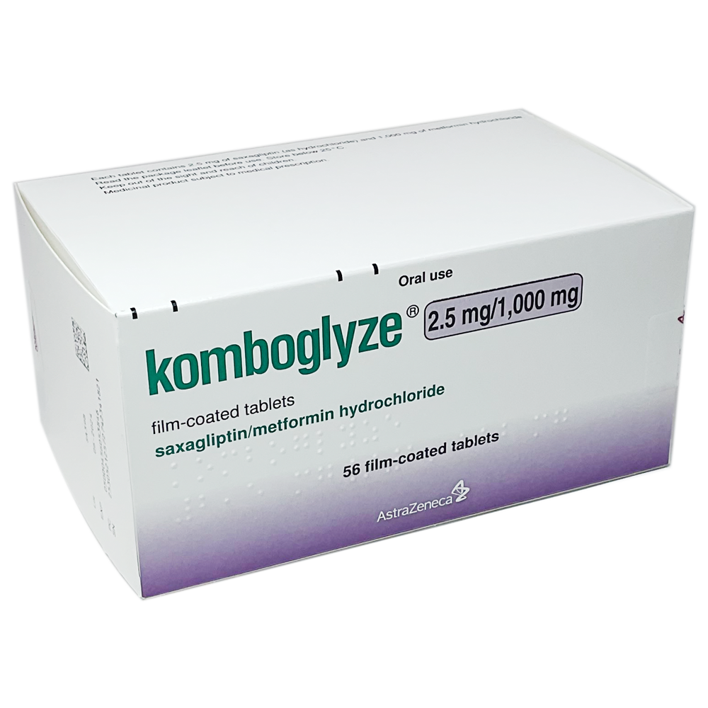 Komboglyze Film-Coated Tablets (Saxagliptin/Metformin) - Diabetes Mellitus