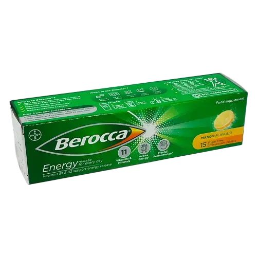 Berocca Multi-Vitamin Mango - 15 Tablets - Vitamins and Supplements