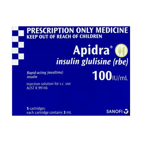 Apidra 100IU/ML Cartridges - Emergency Medicines