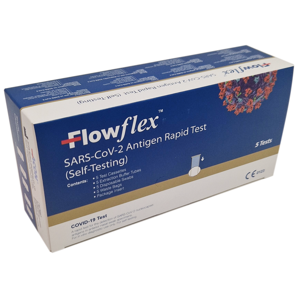 FlowFlex COVID-19 Rapid Test Kits (Five Pack) - Travel