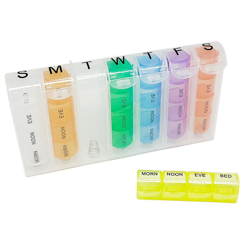 Careway 7 Day Pill Box With Removable Compartments - Electrical Health and Diagnostic