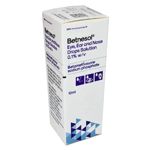 Betnesol Eye, Ear and Nose Drops Solution 0.1% w/v - Emergency Medicines