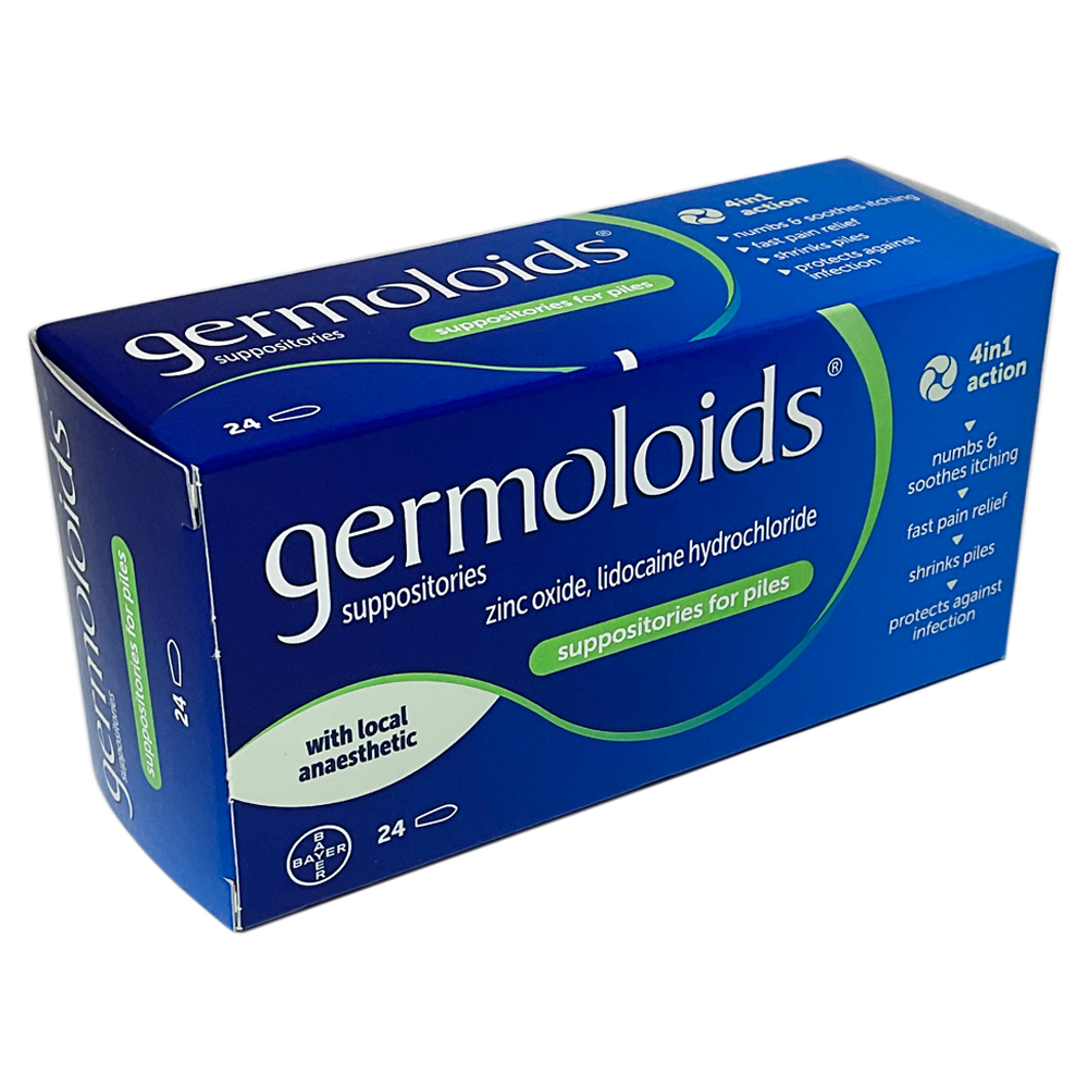 Germoloids Suppositories 24s, Piles & Haemorroids