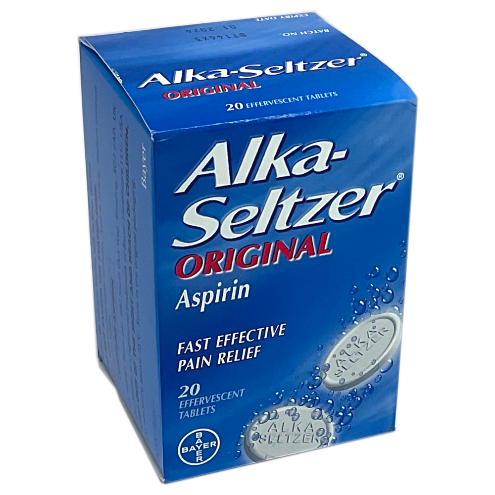 Alka-Seltzer Original Effervescent Tablets - 20 Tablets - Pain Relief