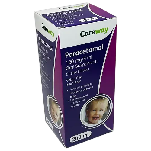 Paracetamol Sugar Free Suspension 120mg/5ml 200ml - Pain Relief