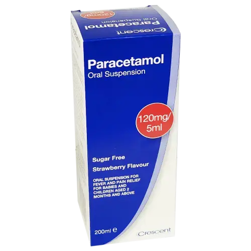 Paracetamol Sugar Free Suspension 120mg/5ml 200ml - Pain Relief