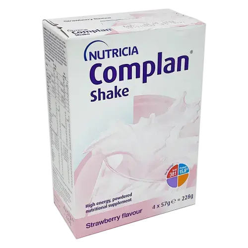 Nutricia Complan Shake Sachets x4 Strawberry - Vitamins and Supplements