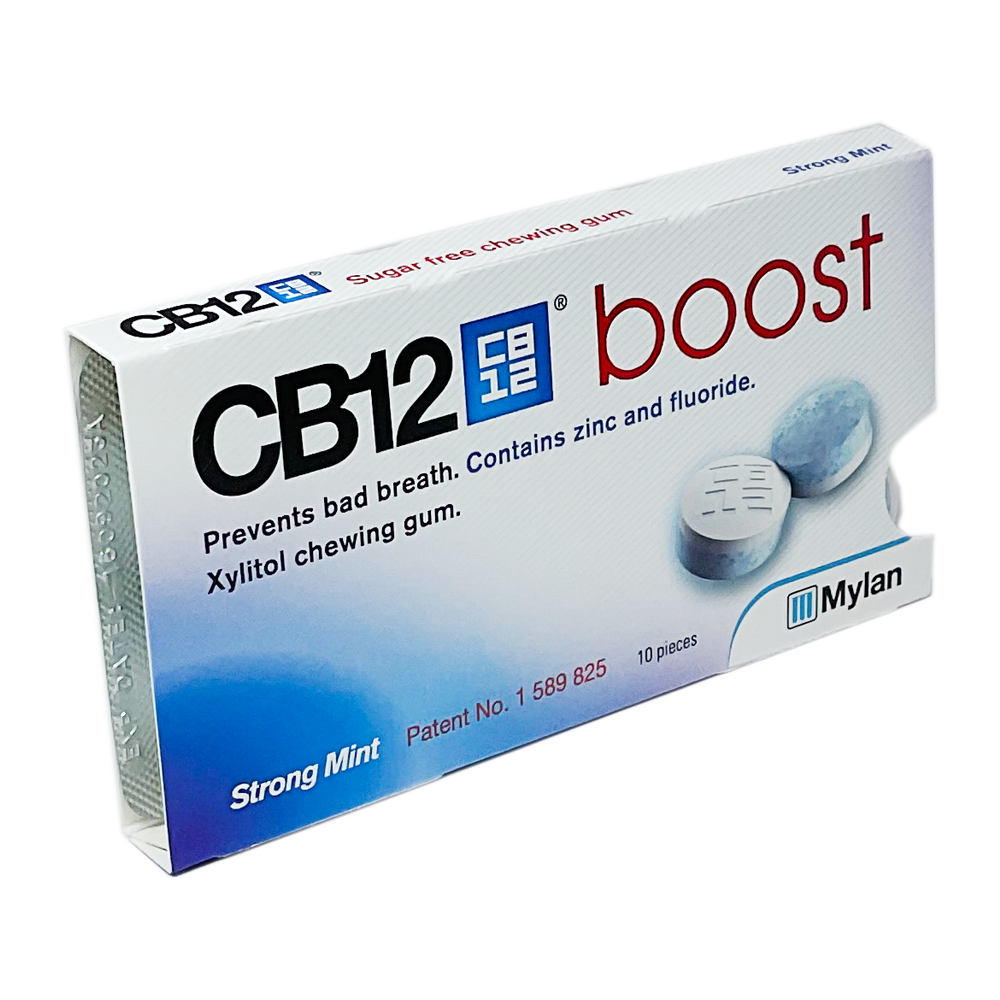 CB12 Boost Strong Mint SF Chewing Gum - 10 Pieces - Oral Health