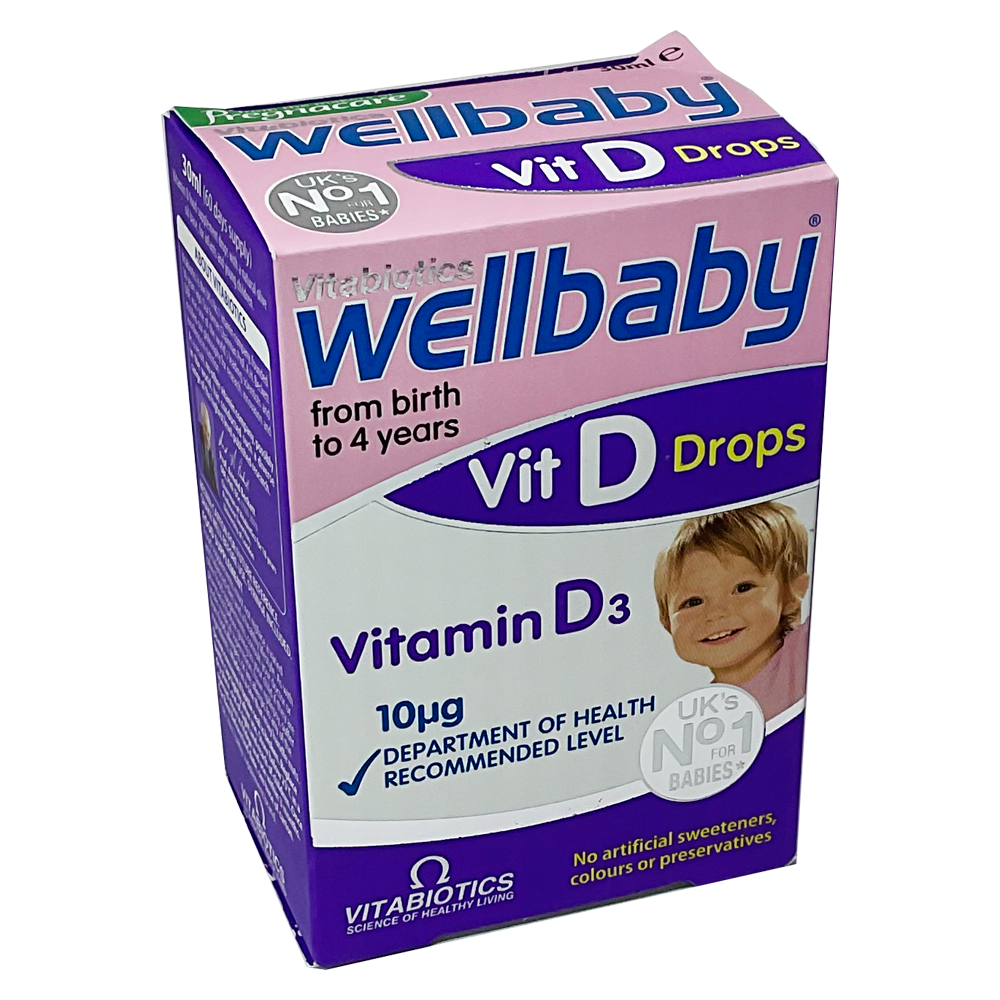 Wellbaby Vitamin D Drops (Vitabiotics) - 30ml - Vitamins and Supplements