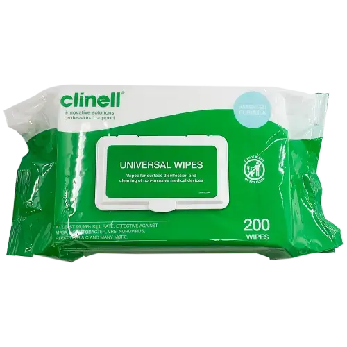 Clinell Universal Wipes - 200 Wipes green packet
