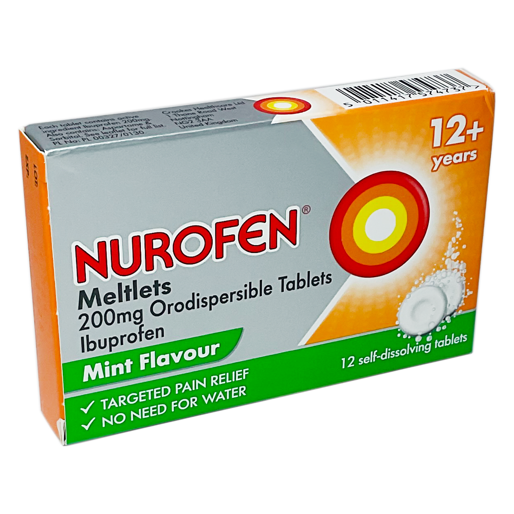 Nurofen Ibuprofen 200mg Meltlets Mint x12 - Pain Relief
