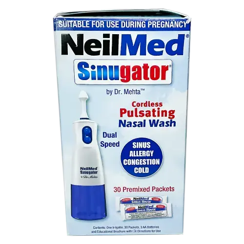 NeilMed Sinugator Cordless Pulsating Nasal Wash - Electrical Health and Diagnostic