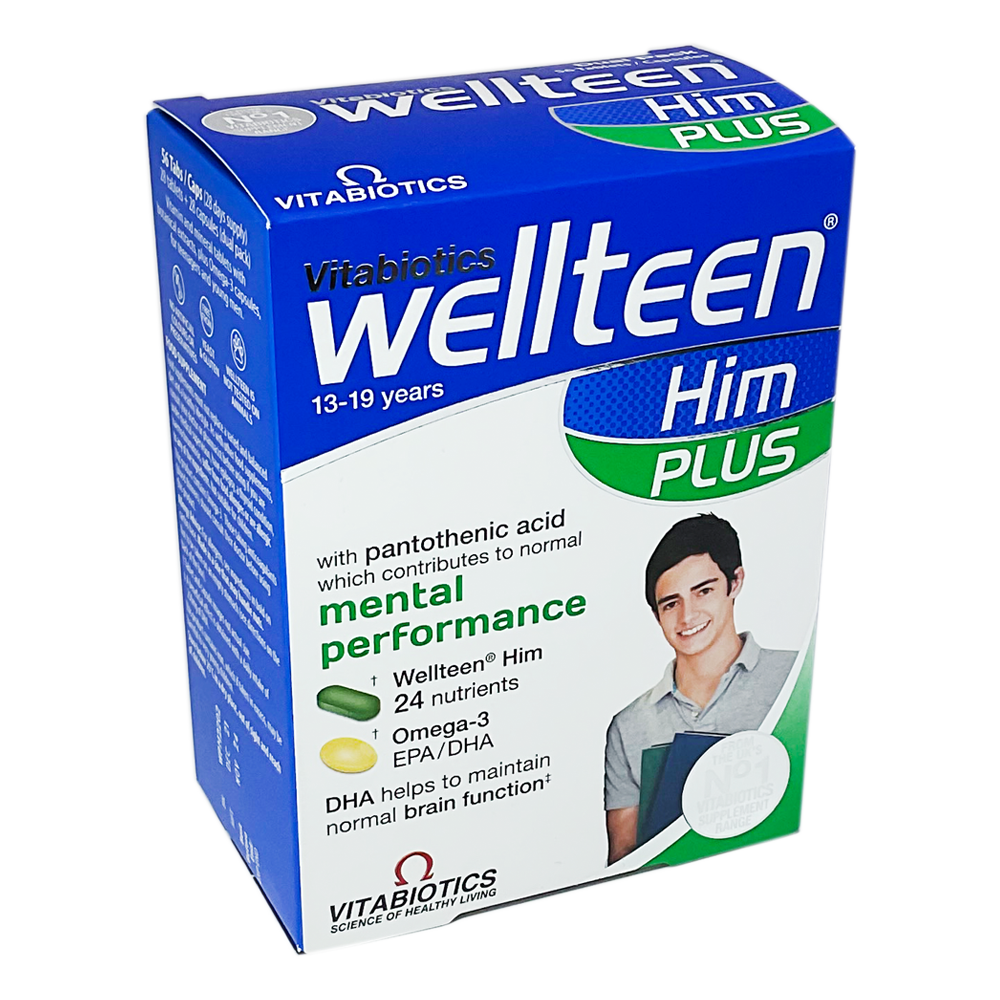 Wellteen Him Plus (Vitabiotics)- 56 Tablets - Vitamins and Supplements