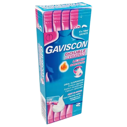 Gaviscon Double Action Liquid Sachets - 4 Sachets - Indigestion