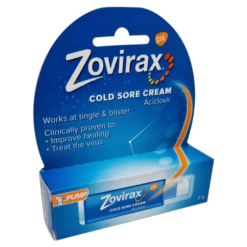Zovirax Cold Sore Cream Pump 2g - Cold and Flu