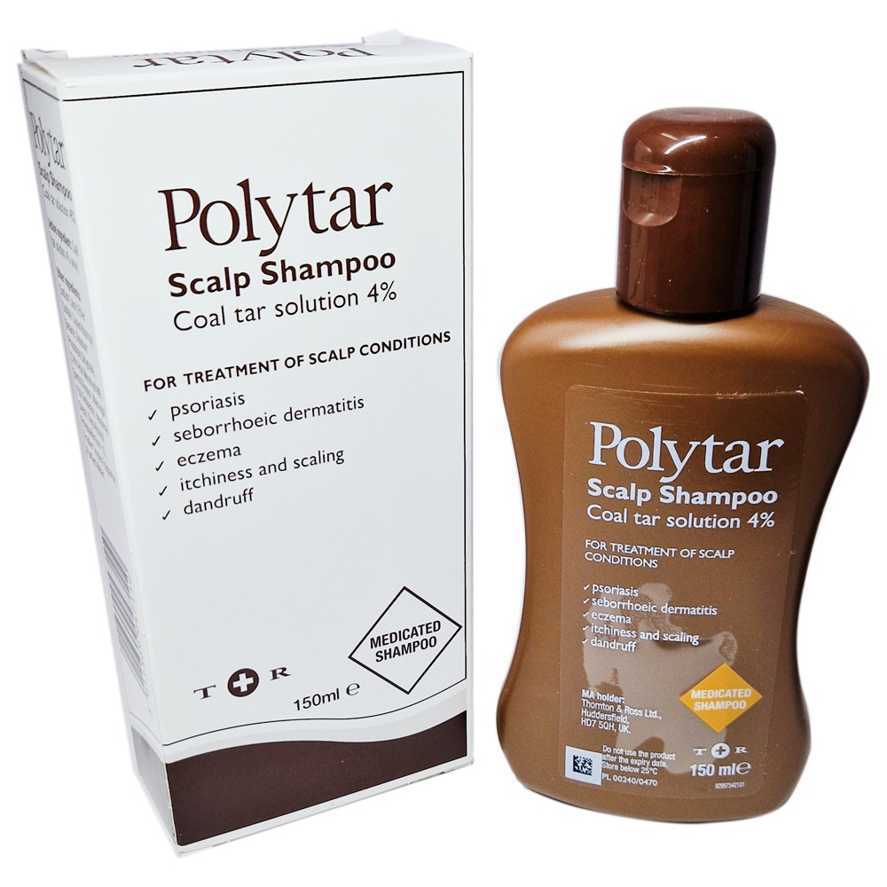 Polytar Scalp Shampoo Coal Tar Solution 4% -150ml - Hair Care