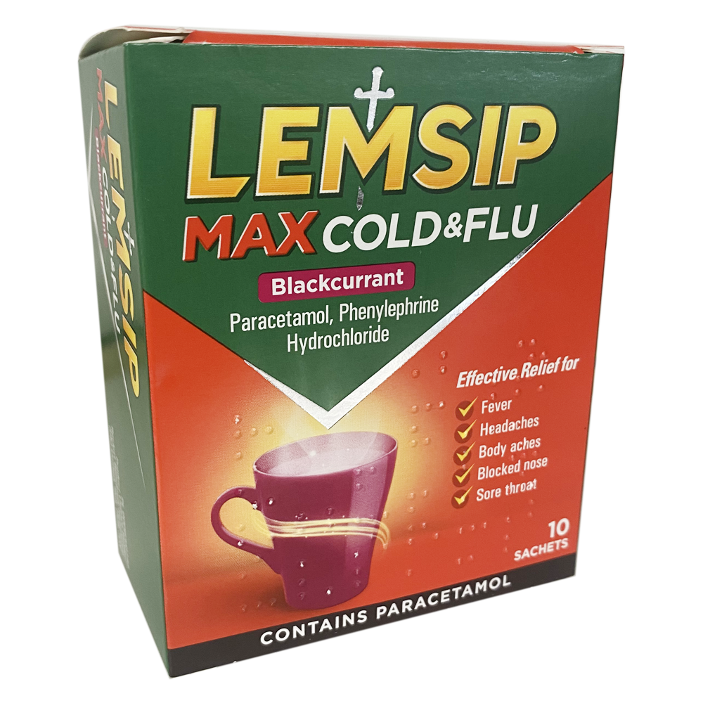 Buy Lemsip Max Cold & Flu Blackcurrant x5 Sachets Cold & Flu