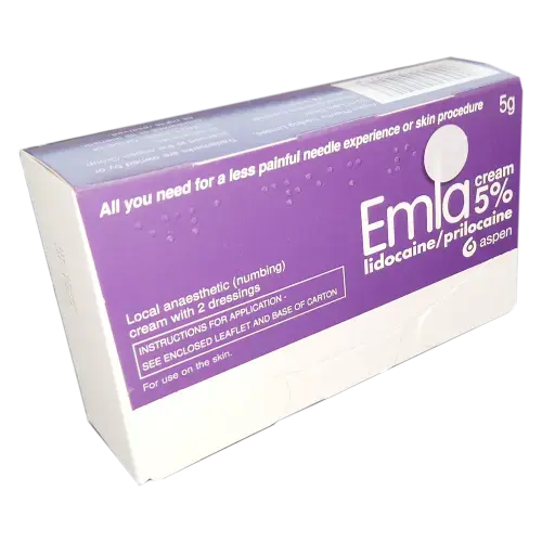 Emla Cream 5g with 2 Dressings - First Aid