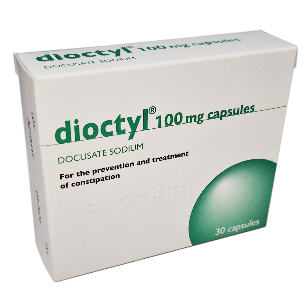 Dioctyl 100mg Capsules x30 - Constipation