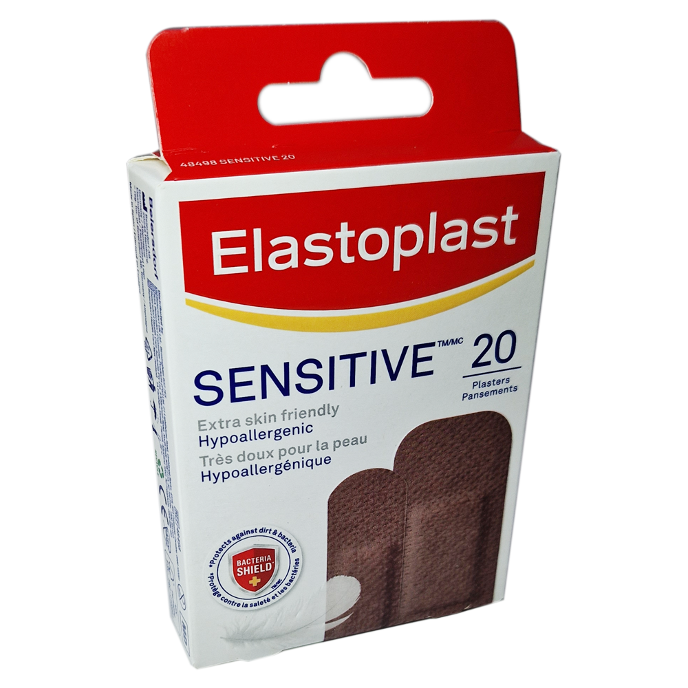 Elastoplast Sensitive Dark Plasters x20 - First Aid
