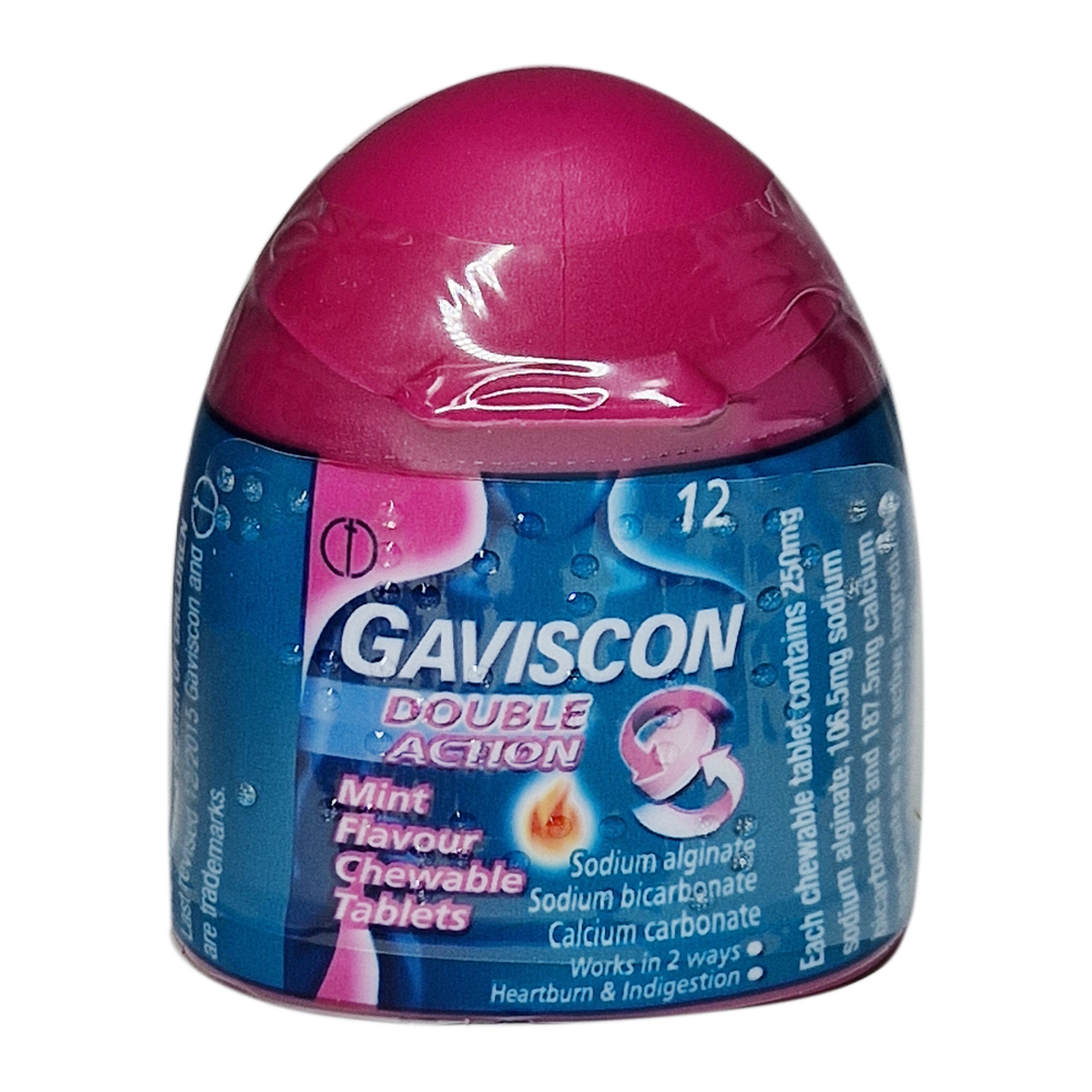 Gaviscon Double Action Tablets Handy Pack - 12 tablets - Indigestion