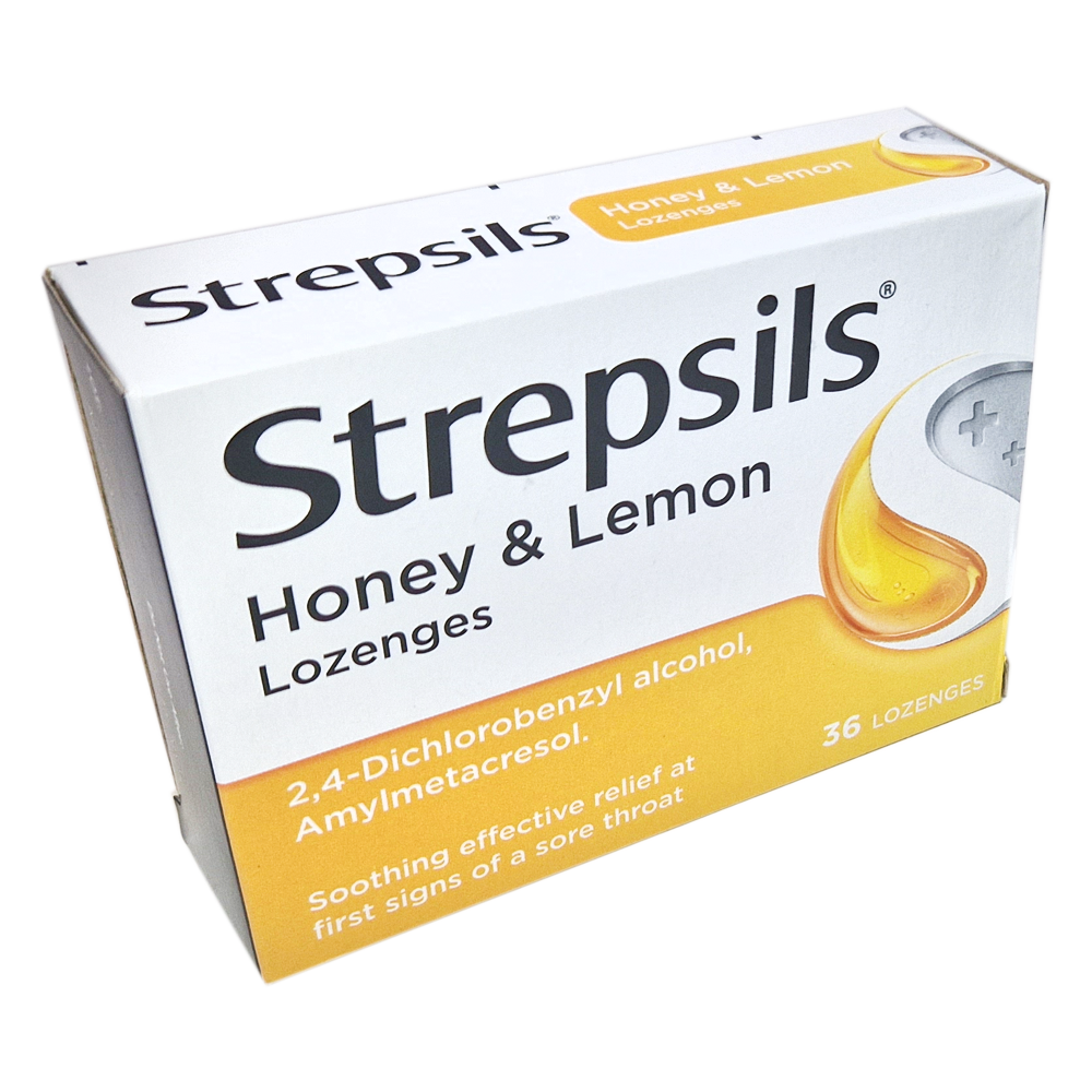 Strepsils Honey and Lemon Lozenges - 36 Lozenge - Cold and Flu