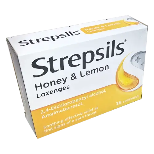Strepsils Honey and Lemon Lozenges - 36 Lozenge - Cold and Flu