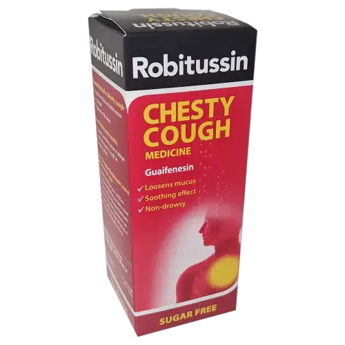 Robitussin Chesty Cough Syrup 250ml - Cold and Flu