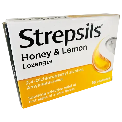 Strepsils Honey and Lemon Lozenges 16 Lozenges - Cold and Flu