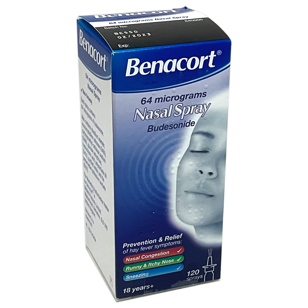 Benacort Nasal Spray 64 micrograms 120 Sprays Budesonide - Allergy and OTC Hay Fever