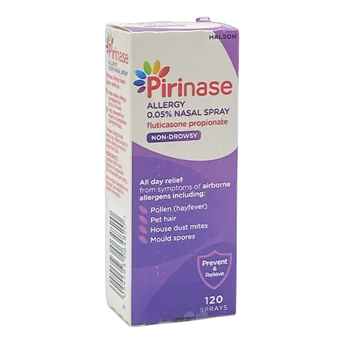 Pirinase Allergy Nasal Spray 120 Sprays (Fluticasone Propionate 0.05%) - Allergy and OTC Hay Fever