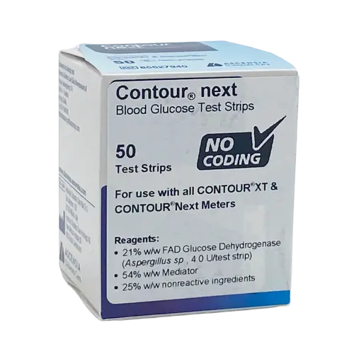Contour Next Blood Glucose 50 Test Strips - Electrical Health and Diagnostic