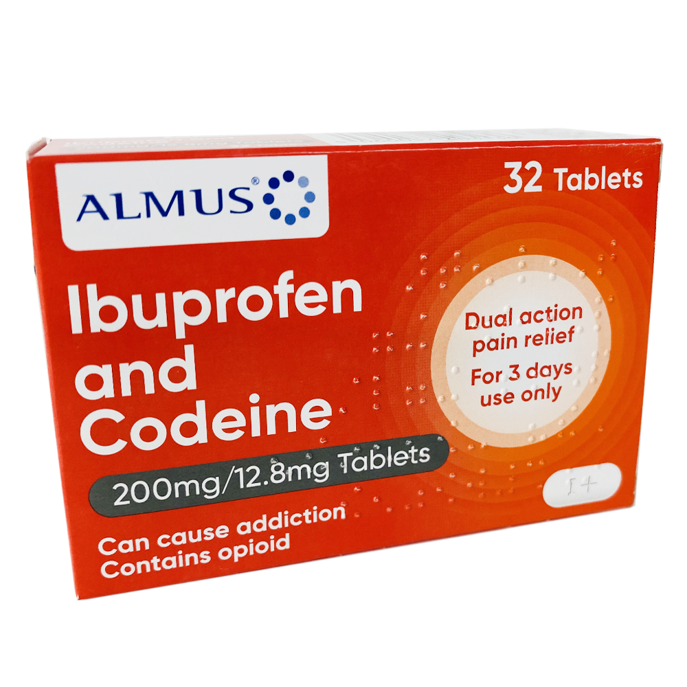Almus Ibuprofen and Codeine 32 Tablets - Pain Relief