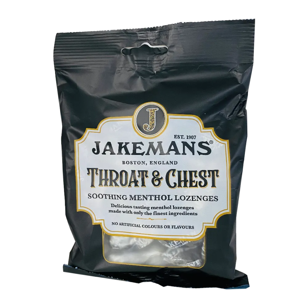 Jakemans Throat & Chest Soothing Menthol Sweets 160G