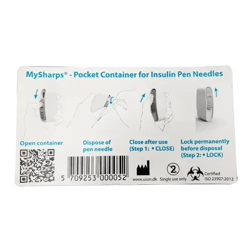 MySharps Pocket Container for Insulin Pen Needles - Electrical Health and Diagnostic
